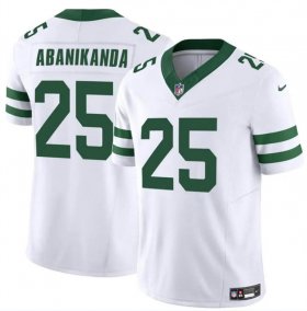 Cheap Men\'s New York Jets #25 Israel Abanikanda White 2024 F.U.S.E. Vapor Limited Football Stitched Jersey