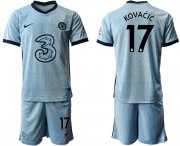 Wholesale Cheap Men 2020-2021 club Chelsea away Light blue 17 Soccer Jerseys