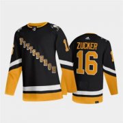 Wholesale Cheap Men's Pittsburgh Penguins #16 Jason Zucker Black 2021-2022 Stitched Jersey