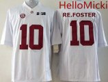 Wholesale Cheap Men's Alabama Crimson Tide #10 Reuben Foster White 2016 BCS College Football Nike Limited Jersey