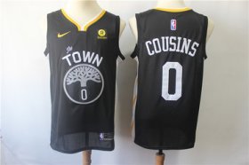 Wholesale Cheap Men\'s Nike Golden StateWarriors #0 DeMarcus Cousins Black Nike Swingman Jersey