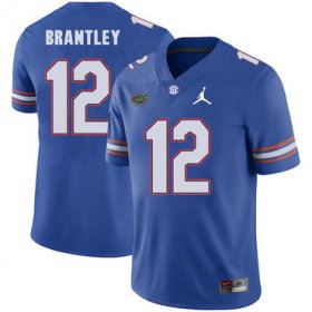 Wholesale Cheap Florida Gators 12 John Brantley Blue College Football Jersey