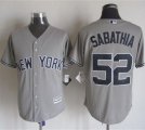 Wholesale Cheap Yankees #52 C.C. Sabathia Grey New Cool Base Stitched MLB Jersey