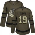 Wholesale Cheap Adidas Blackhawks #19 Jonathan Toews Green Salute to Service Women's Stitched NHL Jersey