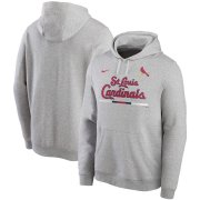 Wholesale Cheap St. Louis Cardinals Nike Color Bar Club Pullover Hoodie Gray