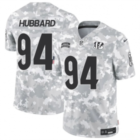 Cheap Men\'s Cincinnati Bengals #94 Sam Hubbard 2024 F.U.S.E Arctic Camo Salute To Service Limited Stitched Football Jersey