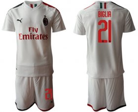 Wholesale Cheap AC Milan #21 Biglia Away Soccer Club Jersey