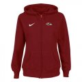 Wholesale Cheap Nike Baltimore Ravens Ladies Tailgater Full Zip Hoodie Red