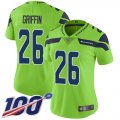 Wholesale Cheap Nike Seahawks #26 Shaquem Griffin Green Women's Stitched NFL Limited Rush 100th Season Jersey