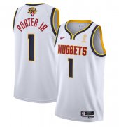 Wholesale Cheap Men's Denver Nuggets #1 Michael Porter Jr. White 2023 Finals Association Edition Stitched Basketball Jersey