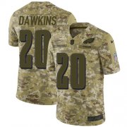 Wholesale Cheap Nike Eagles #20 Brian Dawkins Camo Youth Stitched NFL Limited 2018 Salute to Service Jersey