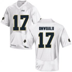 Wholesale Cheap Notre Dame Fighting Irish 17 James Onwualu White College Football Jersey