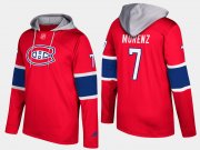 Wholesale Cheap Canadiens #7 Howie Morenz Red Name And Number Hoodie