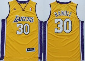 Wholesale Cheap Los Angeles Lakers #30 Julius Randle Revolution 30 Swingman Yellow Jersey