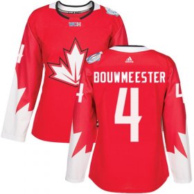 Wholesale Cheap Team Canada #4 Jay Bouwmeester Red 2016 World Cup Women\'s Stitched NHL Jersey