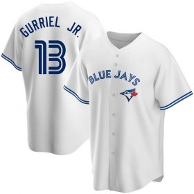 Wholesale Cheap MEN\'S TORONTO BLUE JAYS #13 LOURDES GURRIEL JR. WHITE HOME JERSEY