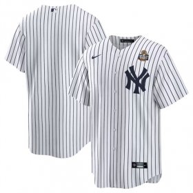 Cheap Men\'s New York Yankees Blank White 2024 World Series Cool Base Stitched Baseball Jersey