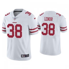 Wholesale Cheap Men San Francisco 49ers #38 Deommodore Lenoir White Vapor Untouchable Limited Jersey