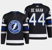 Cheap Men's Tampa Bay Lightning #44 Calvin de Haan Black 2024 Stadium Series Stitched Jersey