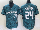 Wholesale Cheap Men's Seattle Mariners #24 Ken Griffey Number Teal 2023 All Star Cool Base Stitched Jersey2