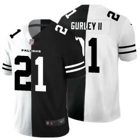 Cheap Atlanta Falcons #21 Todd Gurley II Men\'s Black V White Peace Split Nike Vapor Untouchable Limited NFL Jersey