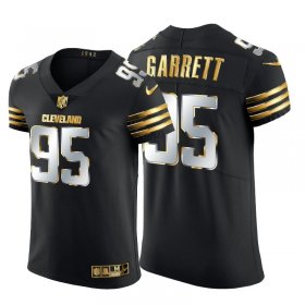 Wholesale Cheap Cleveland Browns #95 Myles Garrett Men\'s Nike Black Edition Vapor Untouchable Elite NFL Jersey