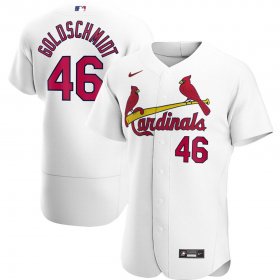 Wholesale Cheap St. Louis Cardinals #46 Paul Goldschmidt Men\'s Nike White Home 2020 Authentic Player MLB Jersey