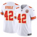 Cheap Men's Kansas City Chiefs #42 Carson Steele White 2023 F.U.S.E. Vapor Untouchable Limited Football Stitched Jersey