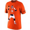 Wholesale Cheap Denver Broncos #18 Peyton Manning Nike Silhouette T-Shirt Orange