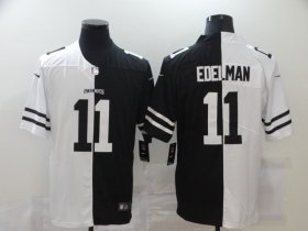 Wholesale Cheap Men\'s New England Patriots #11 Julian Edelman White Black Peaceful Coexisting 2020 Vapor Untouchable Stitched NFL Nike Limited Jersey