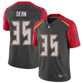 Wholesale Cheap Nike Buccaneers #35 Jamel Dean Gray Men\'s Stitched NFL Limited Inverted Legend Jersey