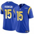 Cheap Men's Los Angeles Rams #15 Demarcus Robinson Blue 2024 F.U.S.E. Vapor Untouchable Stitched Football Jersey