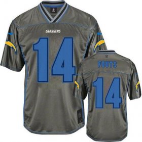 Wholesale Cheap Nike Chargers #14 Dan Fouts Grey Men\'s Stitched NFL Elite Vapor Jersey