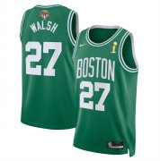 Wholesale Cheap Men's Boston Celtics #27 Jordan Walsh Kelly Green 2024 Finals Champions Icon Edition Stitched Basketball Jersey