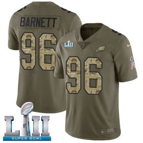 Wholesale Cheap Nike Eagles #96 Derek Barnett Olive/Camo Super Bowl LII Men\'s Stitched NFL Limited 2017 Salute To Service Jersey