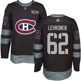 Wholesale Cheap Adidas Canadiens #62 Artturi Lehkonen Black 1917-2017 100th Anniversary Stitched NHL Jersey