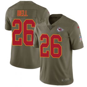 Wholesale Cheap Nike Chiefs #26 Le\'Veon Bell Olive Men\'s Stitched NFL Limited 2017 Salute To Service Jersey