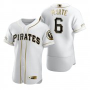 Wholesale Cheap Pittsburgh Pirates #6 Starling Marte White Nike Men's Authentic Golden Edition MLB Jersey