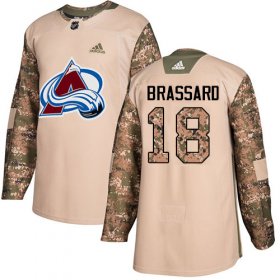 Wholesale Cheap Adidas Avalanche #18 Derick Brassard Camo Authentic 2017 Veterans Day Stitched NHL Jersey