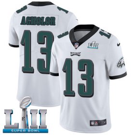 Wholesale Cheap Nike Eagles #13 Nelson Agholor White Super Bowl LII Men\'s Stitched NFL Vapor Untouchable Limited Jersey