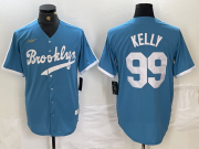 Cheap Men's Brooklyn Dodgers #99 Joe Kelly Light Blue Cooperstown Collection Cool Base Jersey