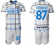 Wholesale Cheap Men 2020-2021 club Inter milan away 87 white Soccer Jerseys