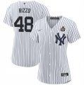 Cheap Women's New York Yankees #48 Anthony Rizzo White 2024 World Series Cool Base Stitched Baseball Jersey(Run Small)