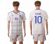 Wholesale Cheap Bosnia Herzegovina #10 Pjanic Away Soccer Country Jersey