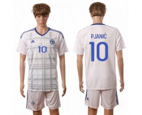 Wholesale Cheap Bosnia Herzegovina #10 Pjanic Away Soccer Country Jersey