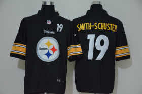 Wholesale Cheap Men\'s Pittsburgh Steelers #19 JuJu Smith-Schuster Black 2020 Big Logo Number Vapor Untouchable Stitched NFL Nike Fashion Limited Jersey