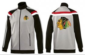 Wholesale Cheap NHL Chicago Blackhawks Zip Jackets Grey