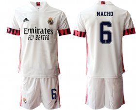 Wholesale Cheap Men 2020-2021 club Real Madrid home 6 white Soccer Jerseys1