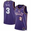 Cheap Men's Phoenix Suns #3 Bradley Beal Purple 2024-25 City Edition Stitched Basketball Jersey