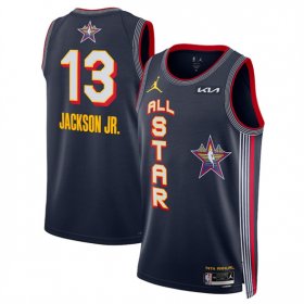 Cheap Men\'s 2025 All-Star #13 Jaren Jackson Jr. Navy Stitched Basketball Jersey